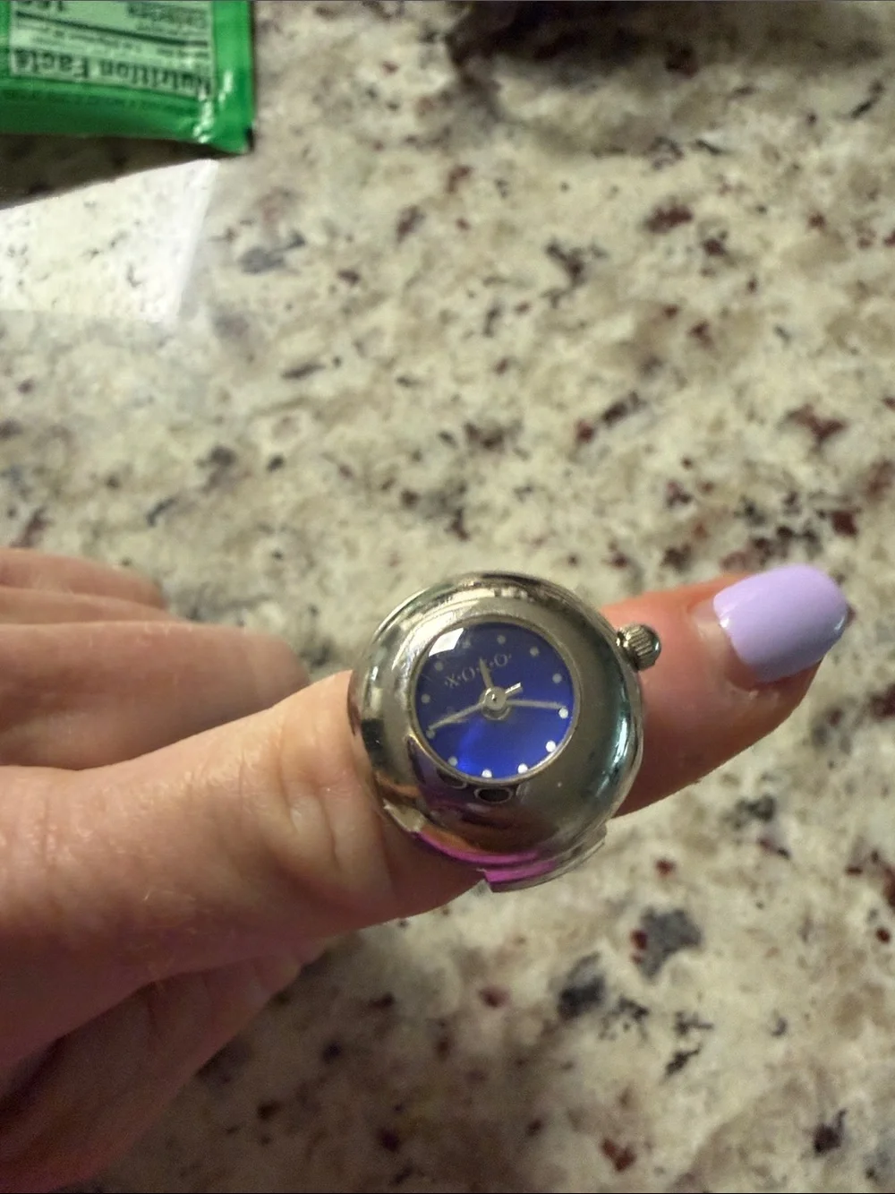Xoxo Blue Dial Silver Ring Watch